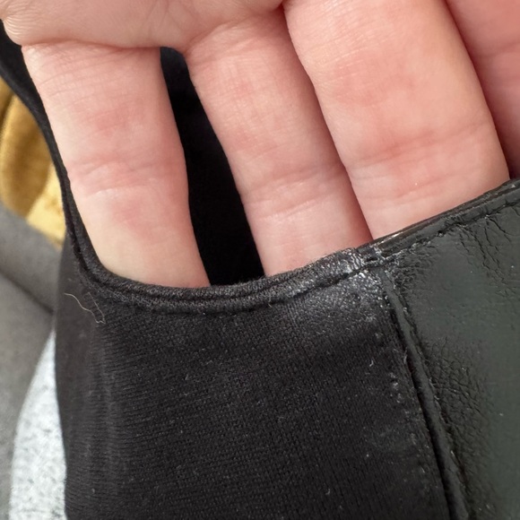 MODE DE VIE BLACK FAUX LEATHER SLEEVELESS MIDI DRESS - XS - Picture 15 of 17